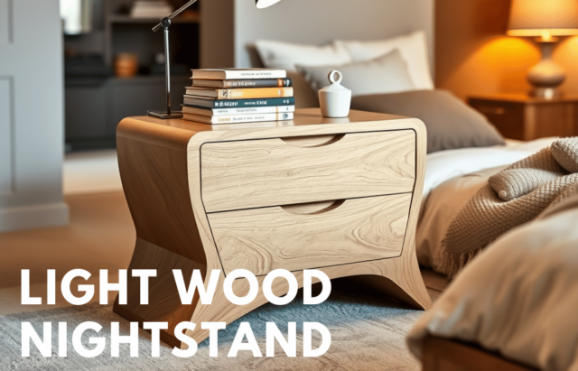 Light Wood Nightstand