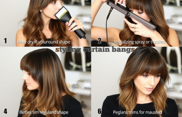 How to Style Curtain Bangs